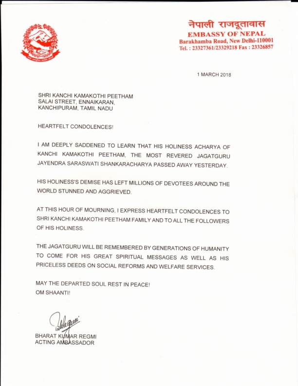 Nepal Ambassador's Message - Kanchi Acharya